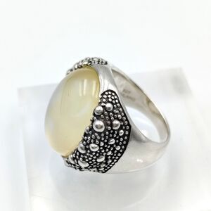 Michael Dawkins Sterling Silver 925 MOP Rock Crystal Doublet Ring Sz 7